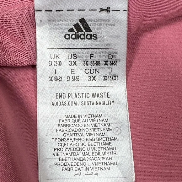 Adidas Powerreact Training Medium Support Sports Bra in Mauve Pink Color Sz 3X - Picture 6 of 6